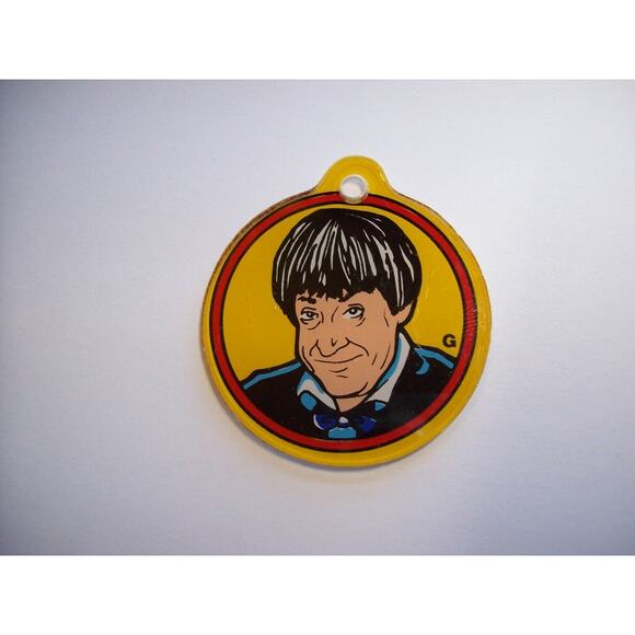 Doctor Who Pinball Machine Promo Plastic Keychain Patrick Troughton Bally 1992 - Picture 1 of 3